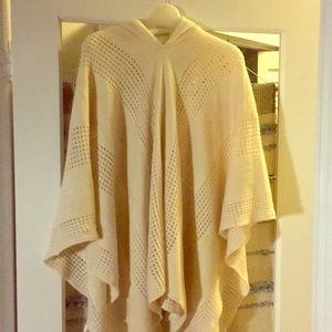 Anthropologie “sleeping IN the snow” hooded poncho